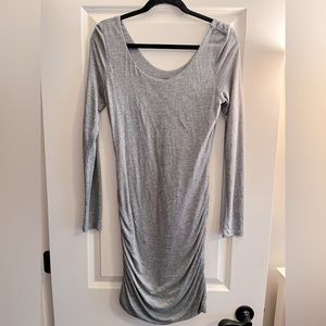 Grey dress with side zipper
